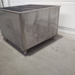 Mobile stainless steel container